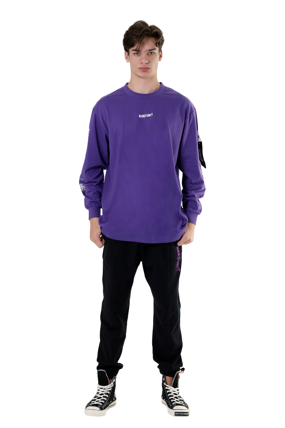 Download OUTLINE ROSE LONG SLEEVES TEE | PURPLE